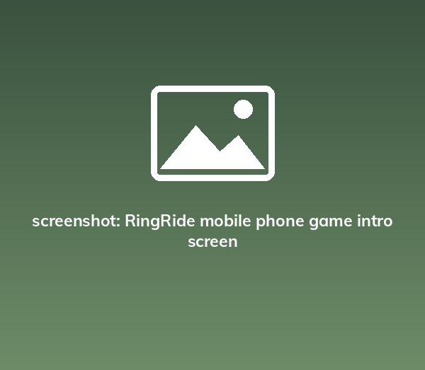 screenshot: RingRide mobile phone game intro screen